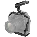 SmallRig Cage Kit with top handle for Nikon Z9 camera, ergonomic design, accessory mounting points, and tripod quick release plate