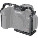 SmallRig Cage for Panasonic GH6 camera with multiple mounting points and built-in Arca-Swiss quick release plate