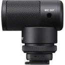 Sony ECM-G1 shotgun microphone with compact design and MI Shoe connectivity for clear vocal audio and noise suppression