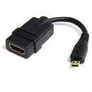 StarTech 5-inch HDMI female to Micro HDMI male adapter cable with gold-tipped connectors