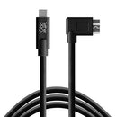 Tether Tools TetherPro USB-C to USB 3.0 Micro-B right angle data transfer cable in black