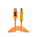 Tether Tools TetherPro USB-C to USB 3.0 Male B orange data transfer cable 15 feet