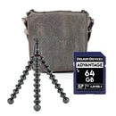 ThinkTank Retrospective 20 Pinestone shoulder bag with Joby Gorillapod 1K tripod and Delkin 64GB SDXC memory card