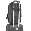 Thinktank BackStory 13 backpack with rear-panel opening, padded laptop and tablet compartments, and luggage handle pass-through.