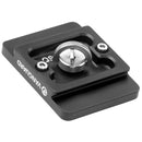 Vanguard QS-62 v3 Arca-compatible quick release shoe with removable pins for camera ball heads