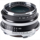 Voigtlander 35mm f2.0 Ultron vintage style camera lens with compact metal body and precision focusing ring
