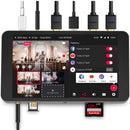 Yolobox multi-camera livestreaming portable encoder switcher recorder monitor device with touchscreen and multiple input options