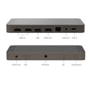 YoloBox Mini portable live streaming encoder with HDMI, USB, audio, SIM, SD card ports and power button