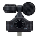 Zoom Am7 Mid-Side Microphone for Android with adjustable stereo settings and rotating mic position.