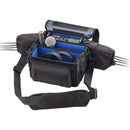 Zoom PCF-8N Protective Case with adjustable dividers, water-resistant cover, and multiple compartments for Zoom F8n, F8, and F4 field recorders and accessories.