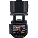 Zoom Q8N-4K professional 4K video and audio recorder with flip-out screen showing live concert recording interface
