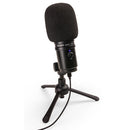 Zoom ZUM-2 USB microphone with supercardioid pattern on tripod stand for professional quality audio recording and streaming