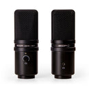 Front and back view of Zoom ZUM-2 USB Microphone with headphone volume control and headphone output port