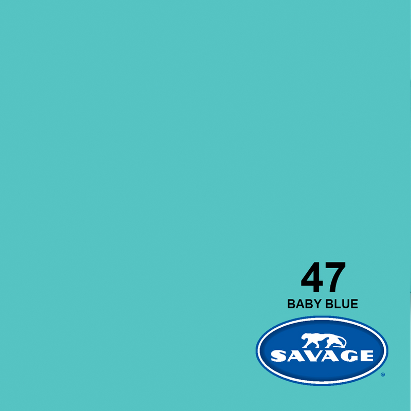 Savage 107"x12 Yards Seamless Paper Background - Baby Blue